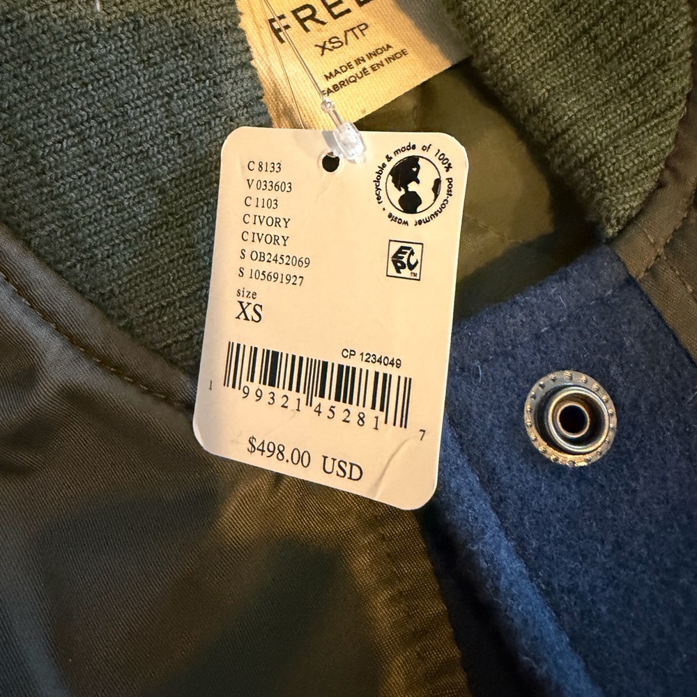 NWT FREE PEOPLE WE THE FREE TRIPLE KICK NOVELTY BOMBER JACKET 🔥🔥🔥🔥 - Picture 5 of 5